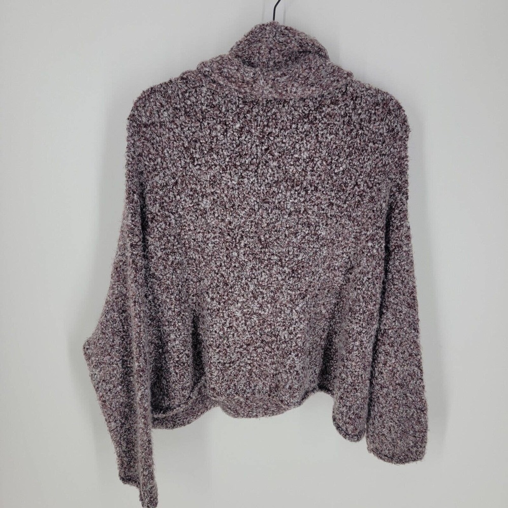 Free People Women's Size Small BFF Sweater Purple Cowl Neck Oversized - Picture 3 of 11
